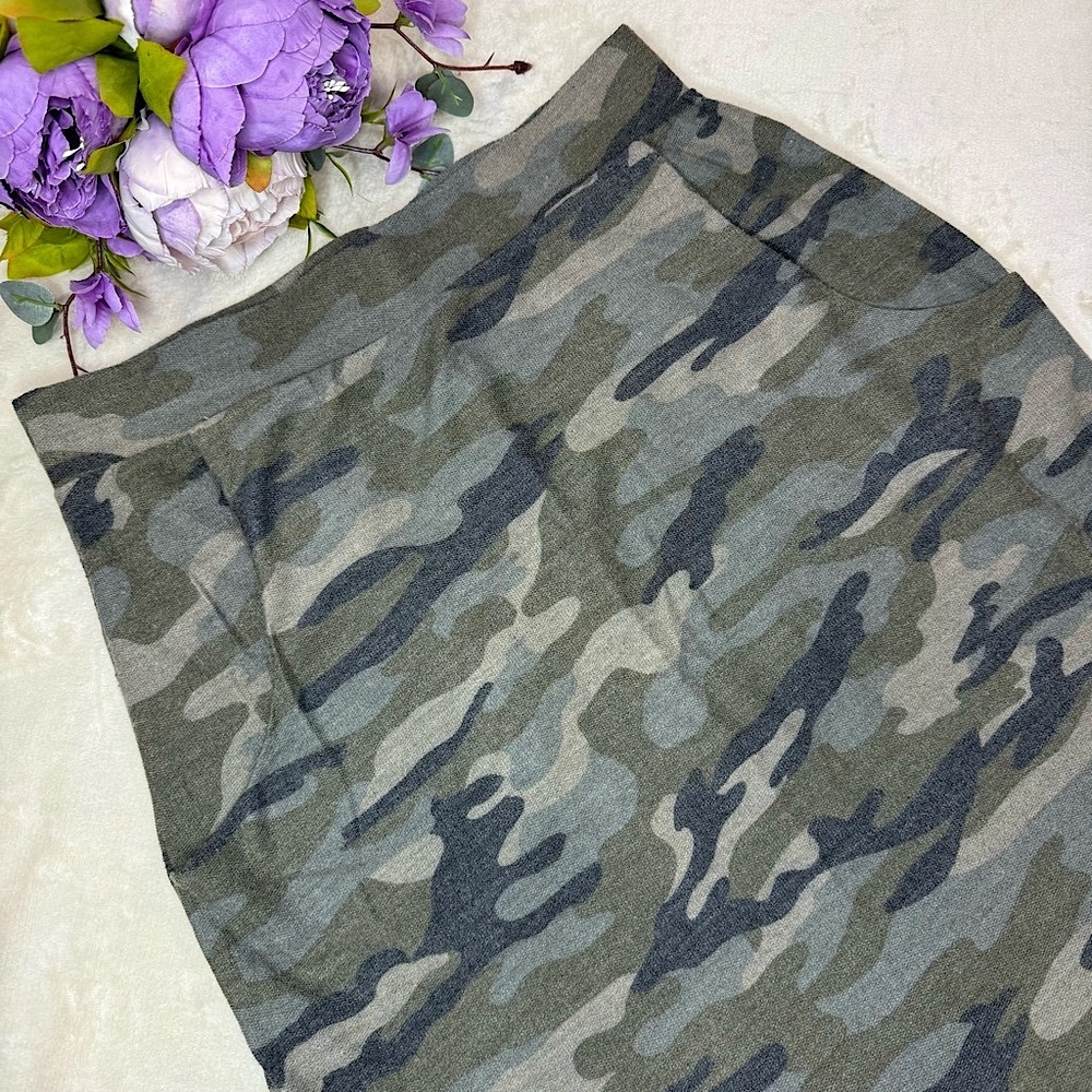 Boutique Camouflage Print Skirt
